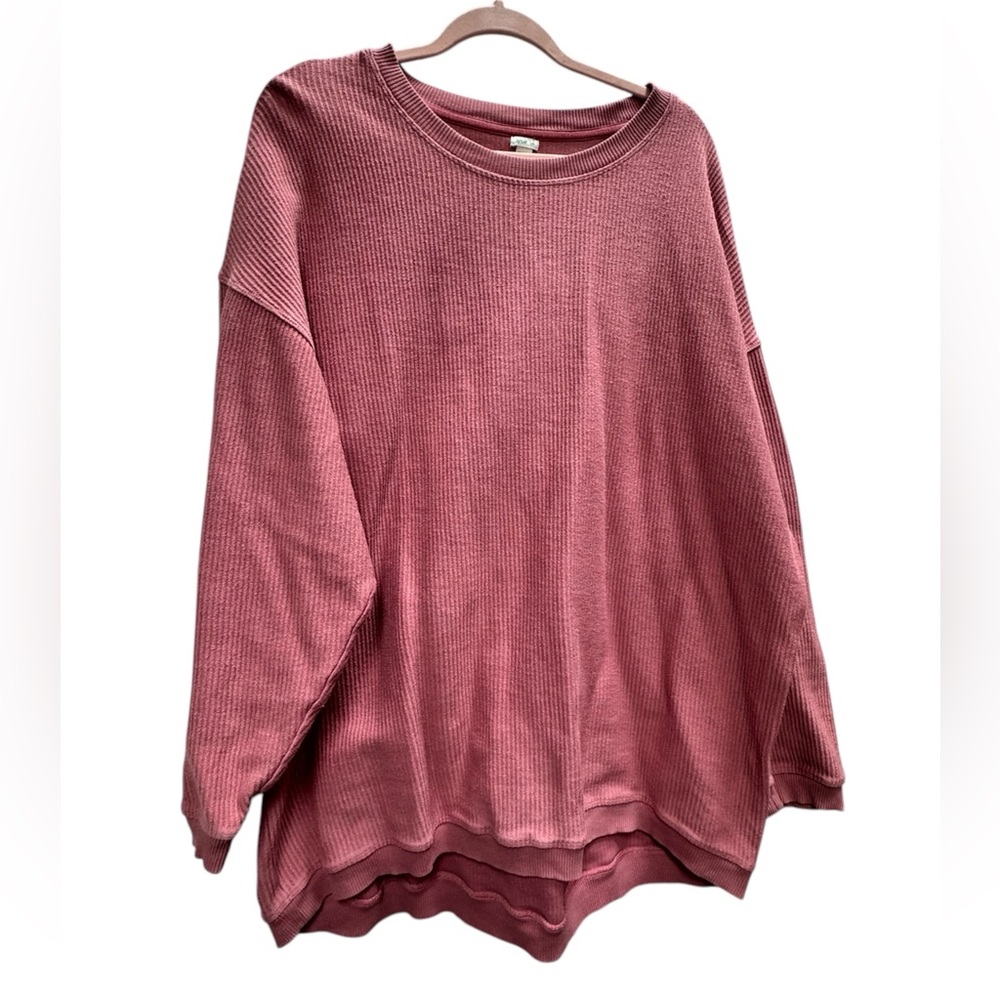Aerie Pink Ribbed crewneck